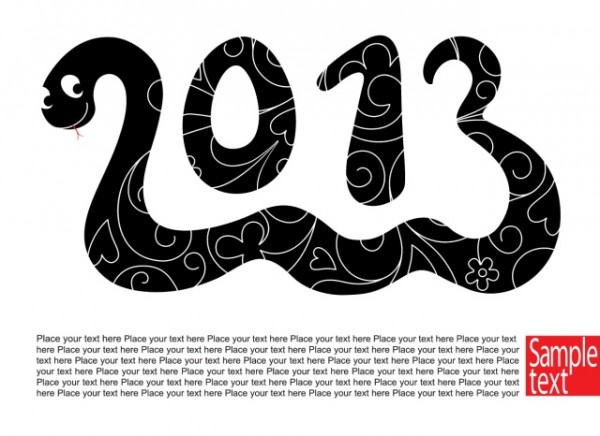 2013-year-of-snake-backgrounds-vector-600x436 4種類の落ち着いた配色の年賀状用背景素材（無料ベクター）