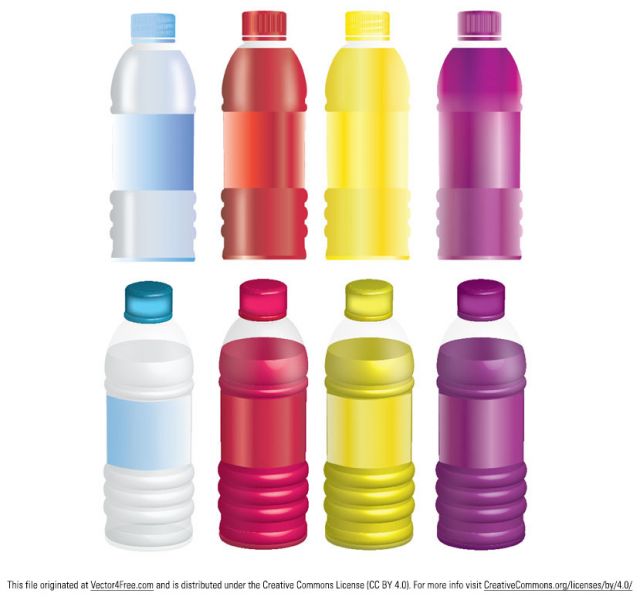 ペットボトル飲料の高品位なフリーベクターイラスト素材 8種類 All Free Clipart