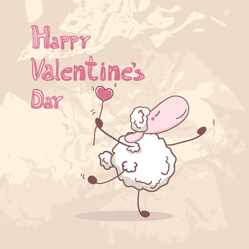 Cartoon-valentine-illustrator-02-vector CUTE！干支としても使えそうな羊のかわいいイラスト素材