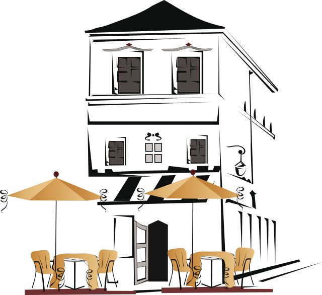 パリのオープンカフェをイメージしたおしゃれなイラスト素材 All Free Clipart