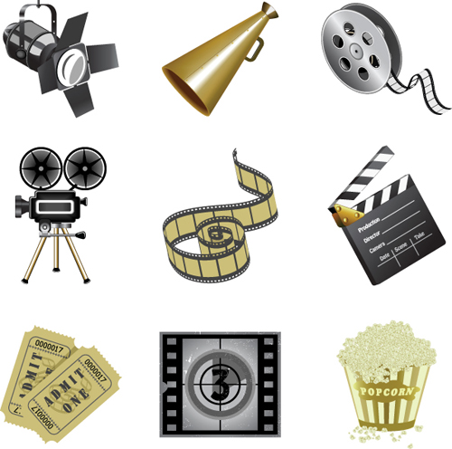 フィルムやカメラなど映画に関連のある無料ベクタークリップアート素材 All Free Clipart