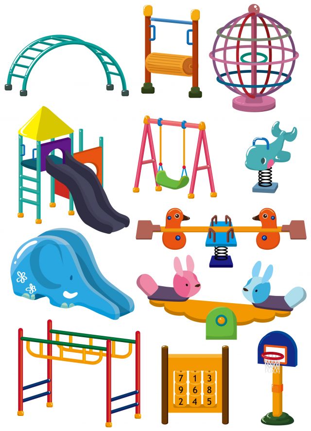 滑り台やブランコなど子供の遊具の無料ベクタークリップアート集 All Free Clipart