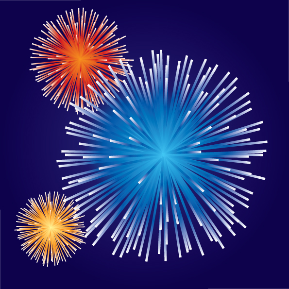 Vector-brilliant-fireworks-2 豪華！綺麗な花火の無料ベクターイラスト素材5個