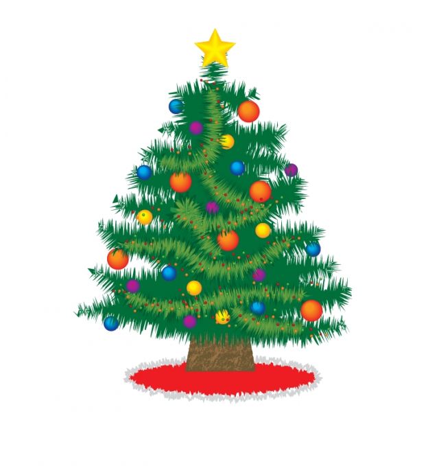これぞクリスマスツリーといえるシンプルなイラスト素材 All Free Clipart