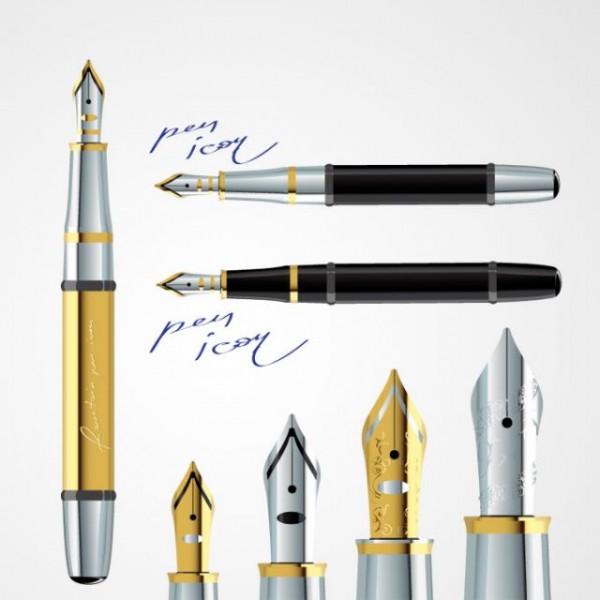 free-vector-pen-1019-600x600 ハイクオリティーな万年筆の無料ベクターイラスト素材
