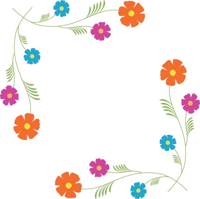 かわいい花の飾り枠 無料のベクターイラスト素材 All Free Clipart