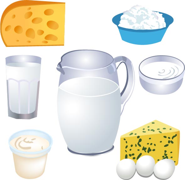 milk-and-cheese 無料ベクタークリップアート。乳製品（ミルク･チーズ･ヨーグルトなど）のイラスト素材集