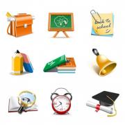 office Tool and school elements icon vector (4)