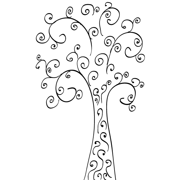 vector-clip-art-curly-tree-600x600 くるくるカールが特徴の木のクリップアートイラスト素材